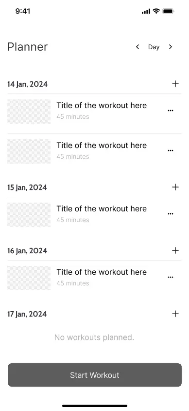Planner — day view